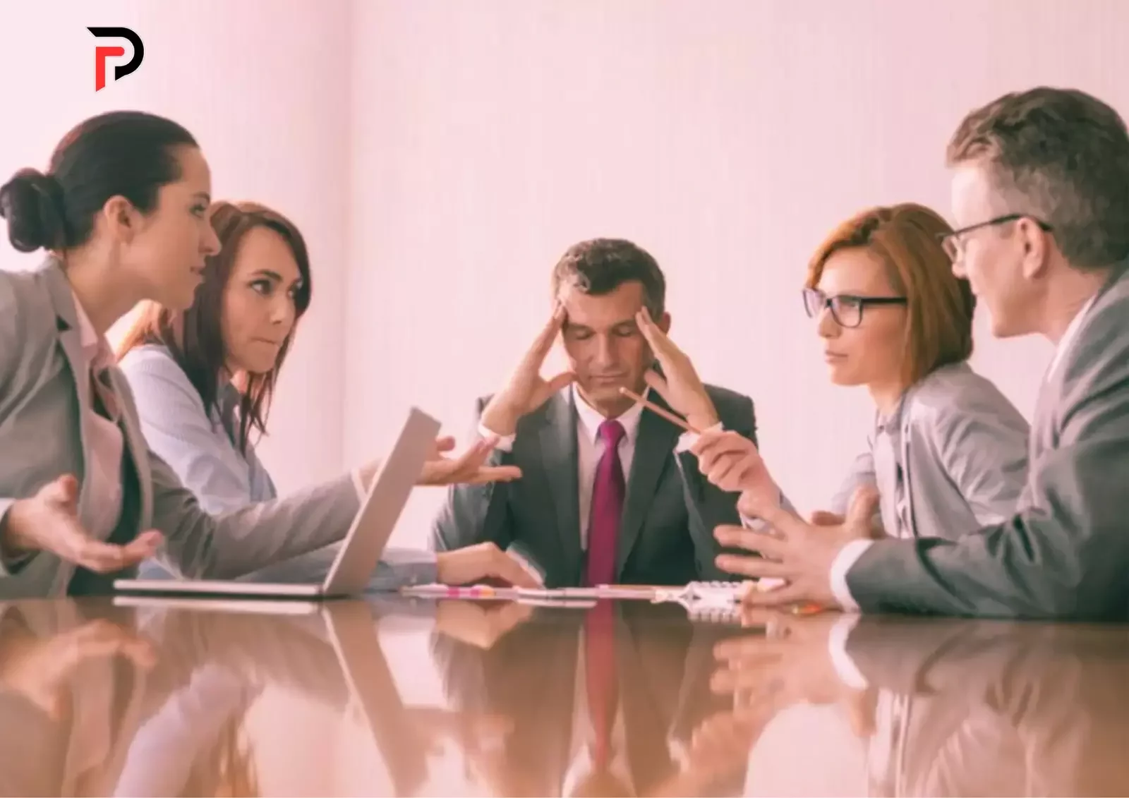 Frustrated marketing team analyzing failed B2B campaign results